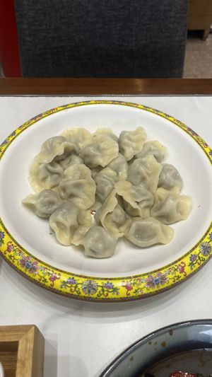 dumplings  at Daxingshan Temple Vegetarian in Xian