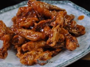 Sweet and sour chicken at Daxingshan Temple Vegetarian in Xian