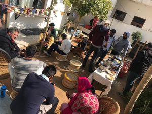 Sunday morning farmers market. Every week! at AhimsaGram in Jaipur