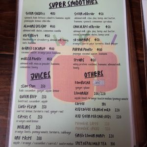 Menu at Annamaya in Lalitpur