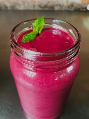 Blackberry Smoothie at Annamaya in Lalitpur