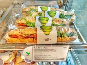 Avo, Olives & Toms at Pret A Manger in West London