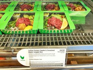 Sweet Potato Falafel & Smashed Beets Veggie Box at Pret A Manger in West London