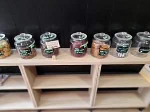 Selection of vegan cookies at El Desig Pastissers  in Canet De Mar