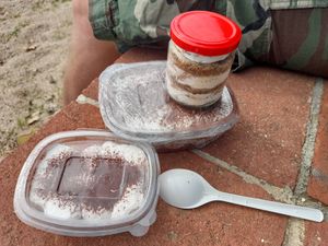 Small,big and the gluten-free ones in the glas at El Desig Pastissers  in Canet De Mar