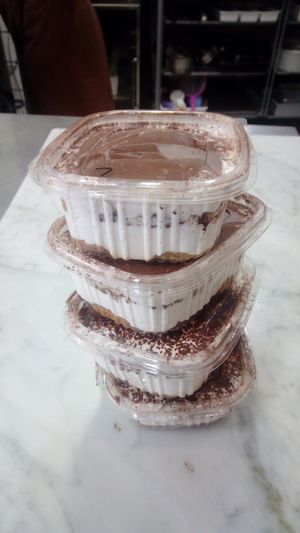 Tiramisu : vegan and gluten free at El Desig Pastissers  in Canet De Mar