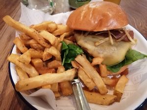 Bacon plant burger at Honest Burgers - Soho in London