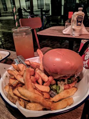 Vegan burger! (And Spritz) at Honest Burgers - Soho in London