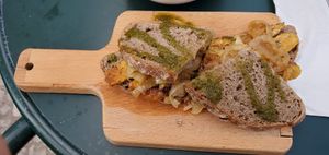 Tempeh sandwich at Mela Canela in Sintra