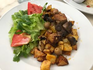 Dish of the day (Tofu “Alentejo” style)  at Mela Canela in Sintra