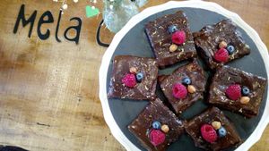 sweet potato brownie at Mela Canela in Sintra