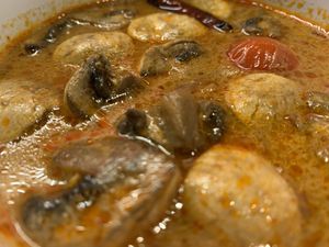 Tom Yum mushroom soup   at Nadon Thai in Durham