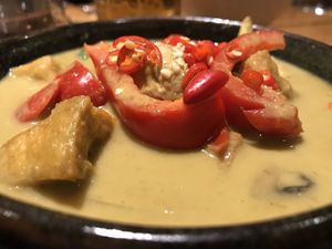 Green curry  at Nadon Thai in Durham