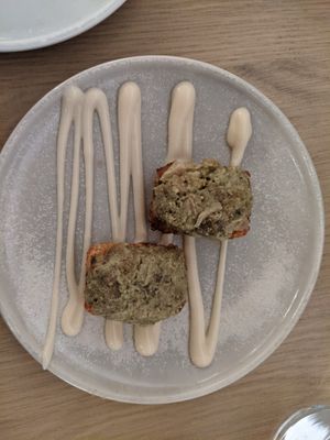 Mushroom crispy rice at Bloom Sushi in Montreal