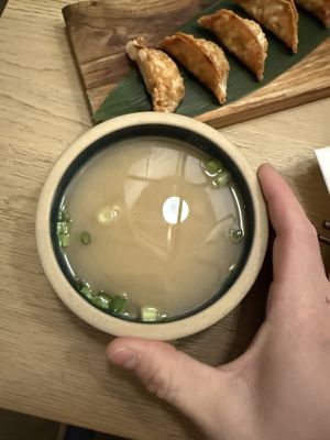 Miso soup   at Bloom Sushi in Montreal
