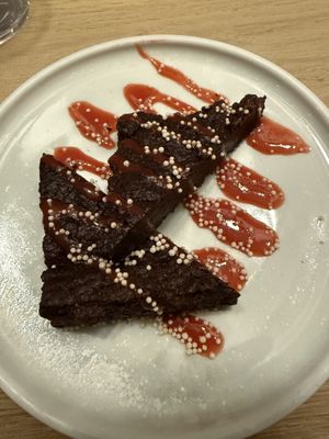 Dessert brownie  at Bloom Sushi in Montreal