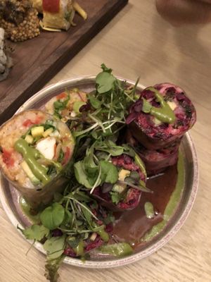 Moulin rouge and shrimpy  at Bloom Sushi in Montreal