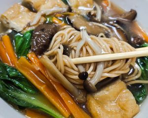 Crispy noodles lots of ingredients at Real Food 真食 - Yishun in North Singapore