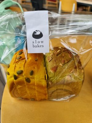 Vegan Pumpkin and Matcha Bread ~ 24/2/22 at Real Food 真食 - Yishun in North Singapore