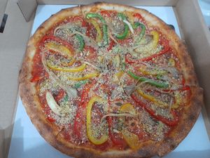 Roasted peppers pizza at Real Food 真食 - Yishun in North Singapore