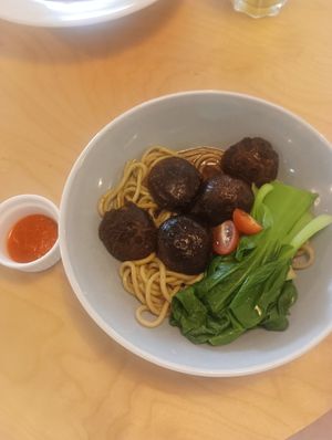 Mushrooms noodles at Real Food 真食 - Yishun in North Singapore