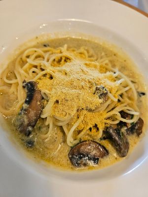 Vegan Cabonara ~ 10/12/23 at Real Food 真食 - Yishun in North Singapore