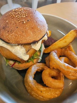 Portabello Mushroom Burger ~ 24/2/24 at Real Food 真食 - Yishun in North Singapore