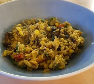 Vegan Turmeric Risotto at Real Food 真食 - Yishun in North Singapore