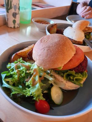 Beet Millet Burger at Real Food 真食 - Yishun in North Singapore