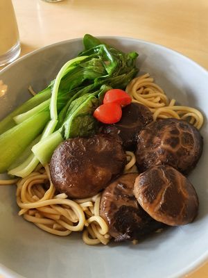 Mushroom noodle at Real Food 真食 - Yishun in North Singapore