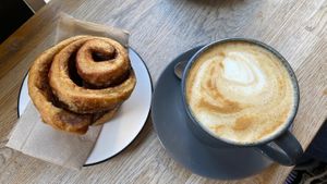   at Cinnamon Coffee Shop in London