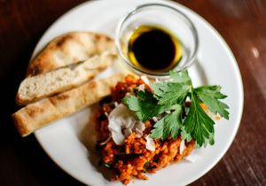 Bulgur w/ sundried tomatoes and chickpeas at Sub Scene in Oslo