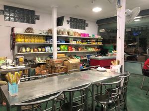 The shop also sells vegetarian supplies. I got Tom yum instant noodles at 300 kyat per single pack. at Nature in Mandalay