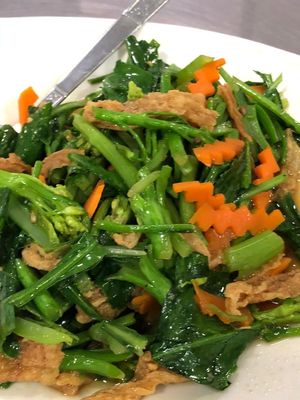 Fried Kai lan at Nature in Mandalay