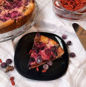 Tarte Fruits rouges at Jûsu in Angers