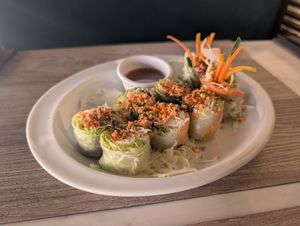 Spring rolls at Eathai in Rabat