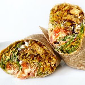 Chipotle Bacon Burger as a Wrap at Fresh on Sunset in West Hollywood