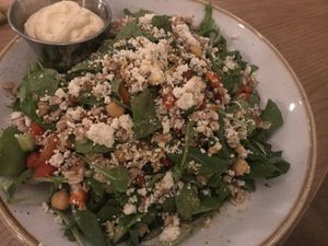 Farro and feta salad at Fresh on Sunset in West Hollywood