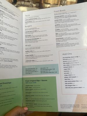 Second page  at Fresh on Sunset in West Hollywood