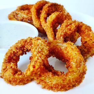 Vegan Quinoa Onion Rings  at Fresh on Sunset in West Hollywood