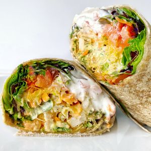 Vegan Buffalo Chick’n Wrap  at Fresh on Sunset in West Hollywood