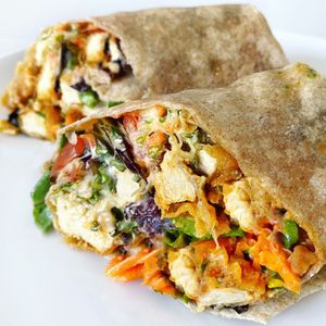 Vegan Buffal Chick’n Wrap at Fresh on Sunset in West Hollywood