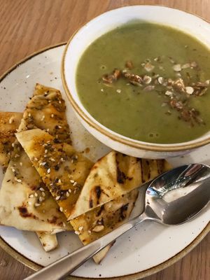 Today's soup was delicious! at Fresh on Sunset in West Hollywood