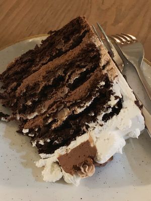 Chocolate cake was okay at Fresh on Sunset in West Hollywood