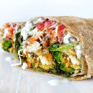 Vegan Buffalo Chick’n Wrap  at Fresh on Sunset in West Hollywood