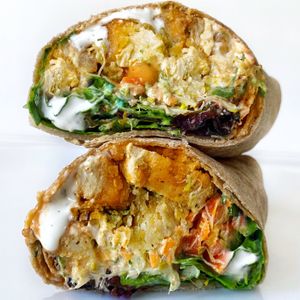 Vegan Buffalo Chick’n Wrap  at Fresh on Sunset in West Hollywood