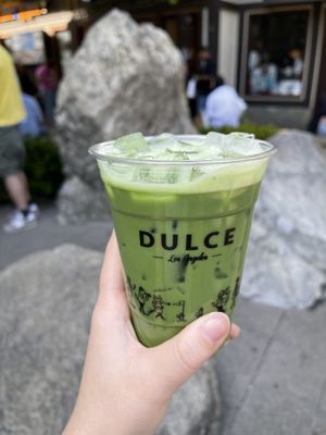 matcha with oat milk   at Cafe Dulce in Los Angeles