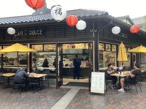 From the street   at Cafe Dulce in Los Angeles