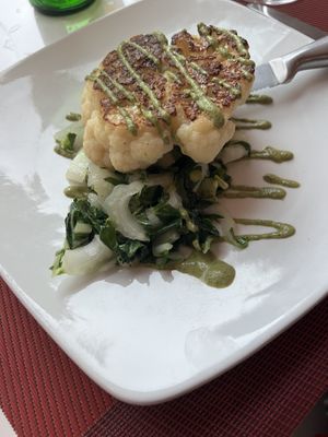 Cauliflower steak   at Lamoraga in Naples