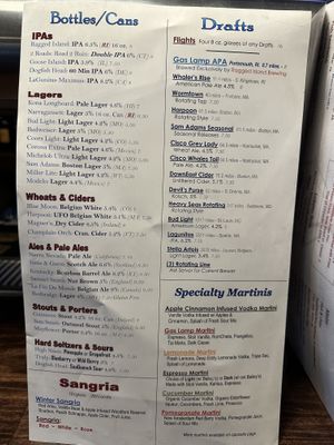 More drinks  at Gas Lamp Grille in Newport